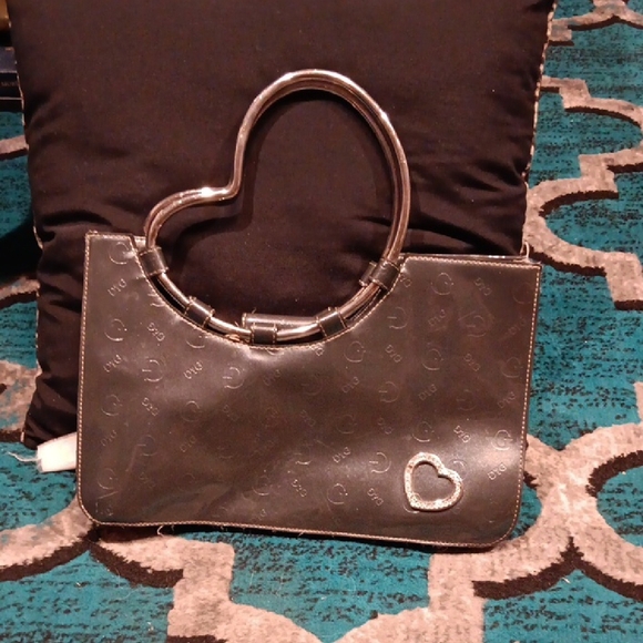 Vintaga Guess Heart Handle Grey Bag - Picture 1 of 5